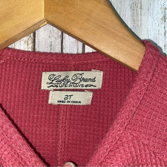 Lucky Brand Kids Pink Lace Sleeve Top - Picture 4 of 4